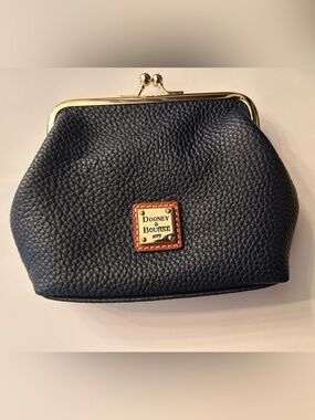 Dooney & Bourke Navy Pebble Grain Framed Purse